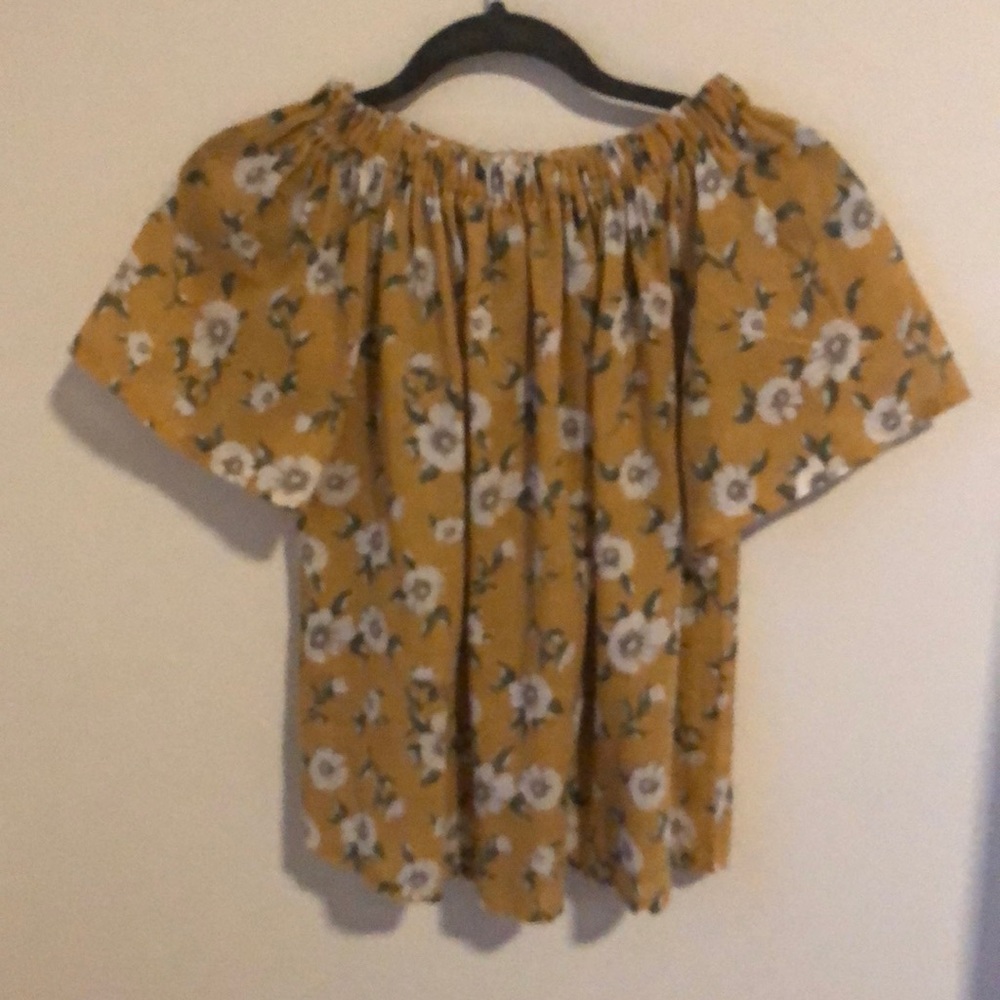 Off the shoulder floral blouse